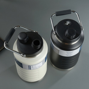 <b>Half</b> <b>Gallon</b> Stainless Steel Eco-Friendly Large Vacuum <b>Water</b> <b>Bottle</b> Handle Magnet Top 64 oz 2L Insulated for Gym Hiking Camping - Product Image 3