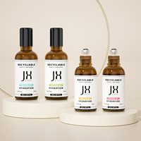 Vente en gros personnalisé 5ml 10ml 15ml 20ml 30ml 50ml 100ml rouleau en verre sur bouteille avec boule de rouleau en métal inoxydable pour huile essentielle