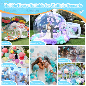 Carpa Inflable de Grado Comercial, Lona de PVC Transparente, Domo con Bomba de Aire, Casa Inflable - Product Image 3
