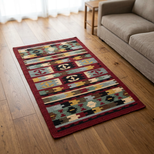 Handmade Wool 60 Count Kilim Dhurrie Reversible Woven Area <b>Rug</b> Modern Abstract Rectangle Non Slip Washable Living Room <b>Bedroom</b> - Product Image 4