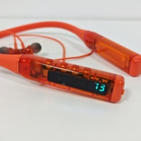 Headphone Nirkabel Leher Magnetik Layar Digital Tahan Air Pengisian Cepat Tipe-C Daya Tahan Ultra Lama Headset BT Olahraga Gaming