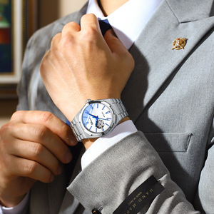 8856 Men's Luxury Sports Mechanical Watch Stainless Steel with Hollow Design <b>Automatic</b> Butterfly Buckle Waterproof <b>Wristwatch</b> - Product Image 5