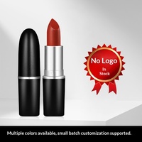 Ensemble de rouges à lèvres authentiques sans logo en gros, hydratant, longue durée, teinte rouge pur à base de pâte de haricots pour un effet blanchissant
