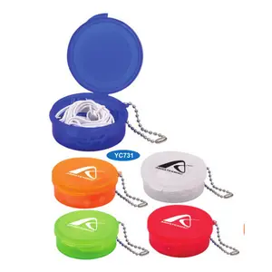 disposable earbuds, novelty earbuds for small ears in plastic case with keyring YC731