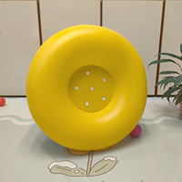 Chaise gonflable pour bébé en forme d'ours de dessin animé avec dossier - Matériau PVC souple, support de bain portable pour l'apprentissage des nourrissons