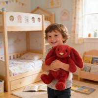 Peluche Lapin Moyen Taille Bashful Luxe Scarlett – Jouet en Peluche de Haute Qualité, Lapin Doux pour Cadeau d'Anniversaire