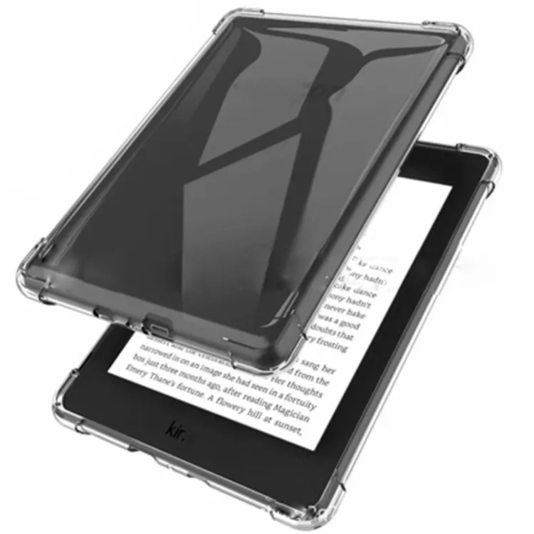 Kindle Fire HD10 Plus 2021 için sıcak darbeye dayanıklı esnek yumuşak şeffaf kılıf kapak