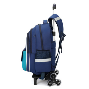 <span class=keywords><strong>Sac</strong></span> <span class=keywords><strong>à</strong></span> <span class=keywords><strong>dos</strong></span> scolaire <span class=keywords><strong>à</strong></span> <span class=keywords><strong>roulettes</strong></span> de style britannique, grande capacité, imperméable, pour élèves du primaire - Vente chaude transfrontalière - Product Image 4