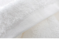 Serviettes épaisses 100% coton, bordure satinée platine, serviette de toilette pour hôtel, logo brodé personnalisé