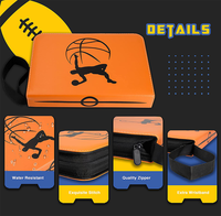 Sammelkarten binder Basketball-Trage tasche mit 50 Premium 4-Taschenlaken Aufbewahrung sbuch mit 3 Ringen für bis zu Karten