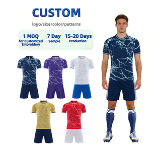 Vêtements de sport d'été pour hommes, coupe automatisée, séchage rapide, respirants, logo personnalisé, club, football décontracté, vente chaude - Product Image 1