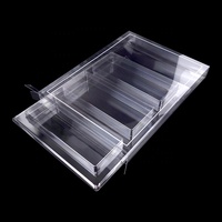 Conteneur en plastique thermoformé sur mesure avec boîte d'emballage pliable en PET transparent pour la présentation de desserts, biscuits, brownies et gâteaux