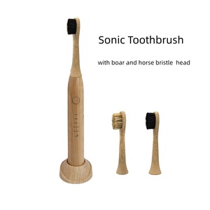 <span class=keywords><strong>Brosse</strong></span> à dents électrique en <span class=keywords><strong>bambou</strong></span> <span class=keywords><strong>rechargeable</strong></span> et écologique, IPX7, ultrasonique, avec têtes recyclables en poils de sanglier et de cheval - Product Image 2