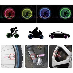 Lampe LED pour roue de bicyclette en plastique multicolore blanche clignotante pour roue de <span class=keywords><strong>voiture</strong></span> de moto Lampe LED pour <span class=keywords><strong>valve</strong></span> de pneu - Product Image 2