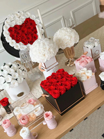 Hotsale Nieuwe Grote Eeuwige Rozen Bloemstuk Bruiloft Tafel Bloemstukken Kunstmatige Witte Roze Ge conserveerde Bloem Cadeau