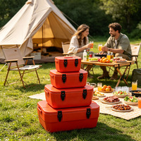 Boîte de transport isotherme commerciale pour aliments, ensemble de 4 pièces, 8L/15L/28L/40L, avec revêtement en acier inoxydable, glacière à champagne pour la restauration