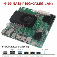 Placa Base Topton Firewall ITX N150 I3 N305 2*i226-V 2.5G 6*SATA3.0 2*NVMe DDR5 4800MHz Servidor Doméstico 1*10G NAS de 6 Bahías