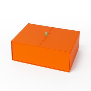 กล่องของขวัญกระดาษแข็งพับได้แบบสองประตู 1 ชิ้น รีไซเคิล พร้อมริบบิ้น - Product Image 2