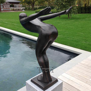 Figura de atleta de metal personalizada, estatua de bronce, escultura de buzo para <span class=keywords><strong>club</strong></span> de natación - Product Image 5