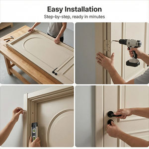 Porta in Legno Massiccio Pesante per Ingresso di Lusso con Sistema Girevole - Product Image 5