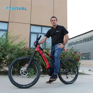 Tenvel sepeda listrik paling kuat, Ebike listrik sepeda motor e MTB 48v bingkai unik Downhill pit gunung