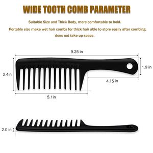 Peigne démêlant antistatique en plastique personnalisé à dents larges, conception épaissie, pour coiffure et usage domestique, vente en gros - Product Image 3