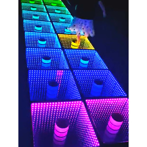 2025 location commerciale chaude 3D infini magnétique sans fil LED matrice lumière piste de danse accessoires pour les fêtes d'anniversaire livraison rapide - Product Image 5