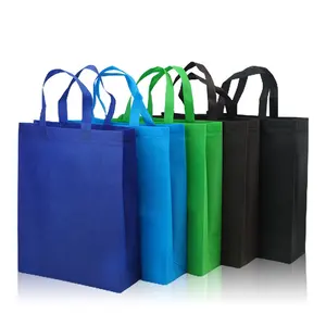 Toptan eko dostu Tote olmayan dokuma promosyon alışveriş çantası yeniden kullanılabilir olmayan dokuma bakkal torbaları