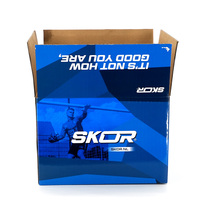 Caja de Cartón Corrugado para Envío con Logotipo Personalizado, Caja de Embalaje de Cartón Azul para Envíos, Tamaño Personalizado para Transporte y Entrega Express