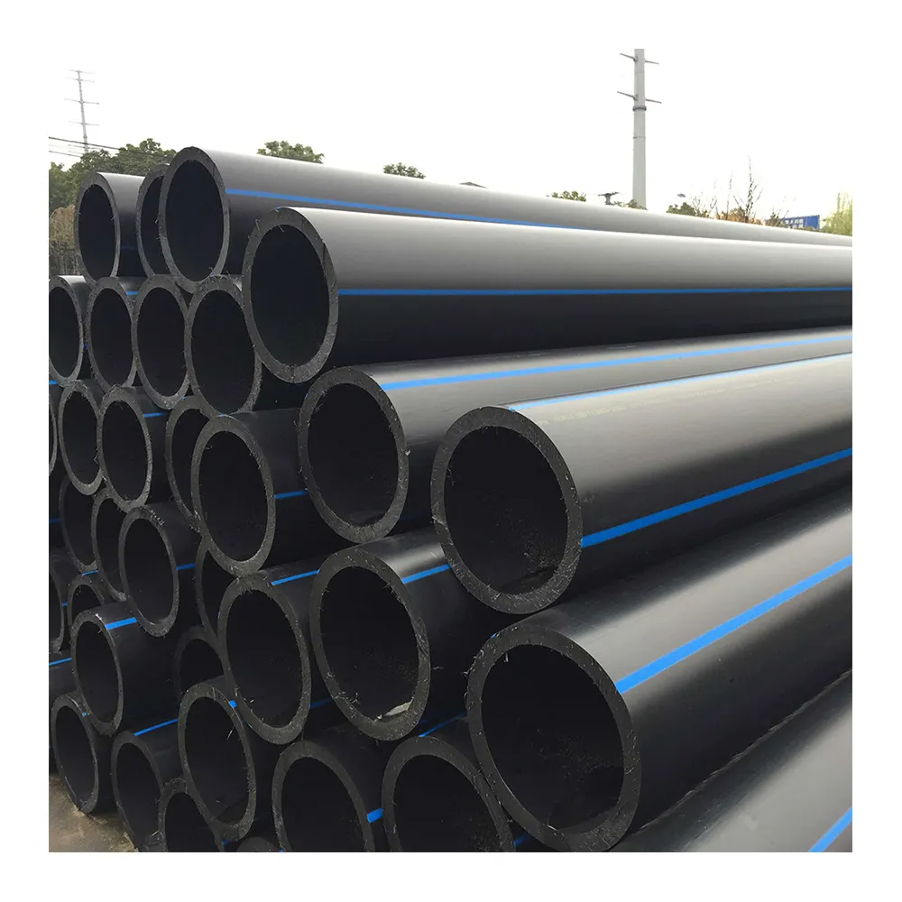 China Manufacture 315mm 500mm 110mm 250mm 12" PN10 710mm 900mm 1200mm High Quality SDR17 HDPE Best Price Black Polyethylene Pipe