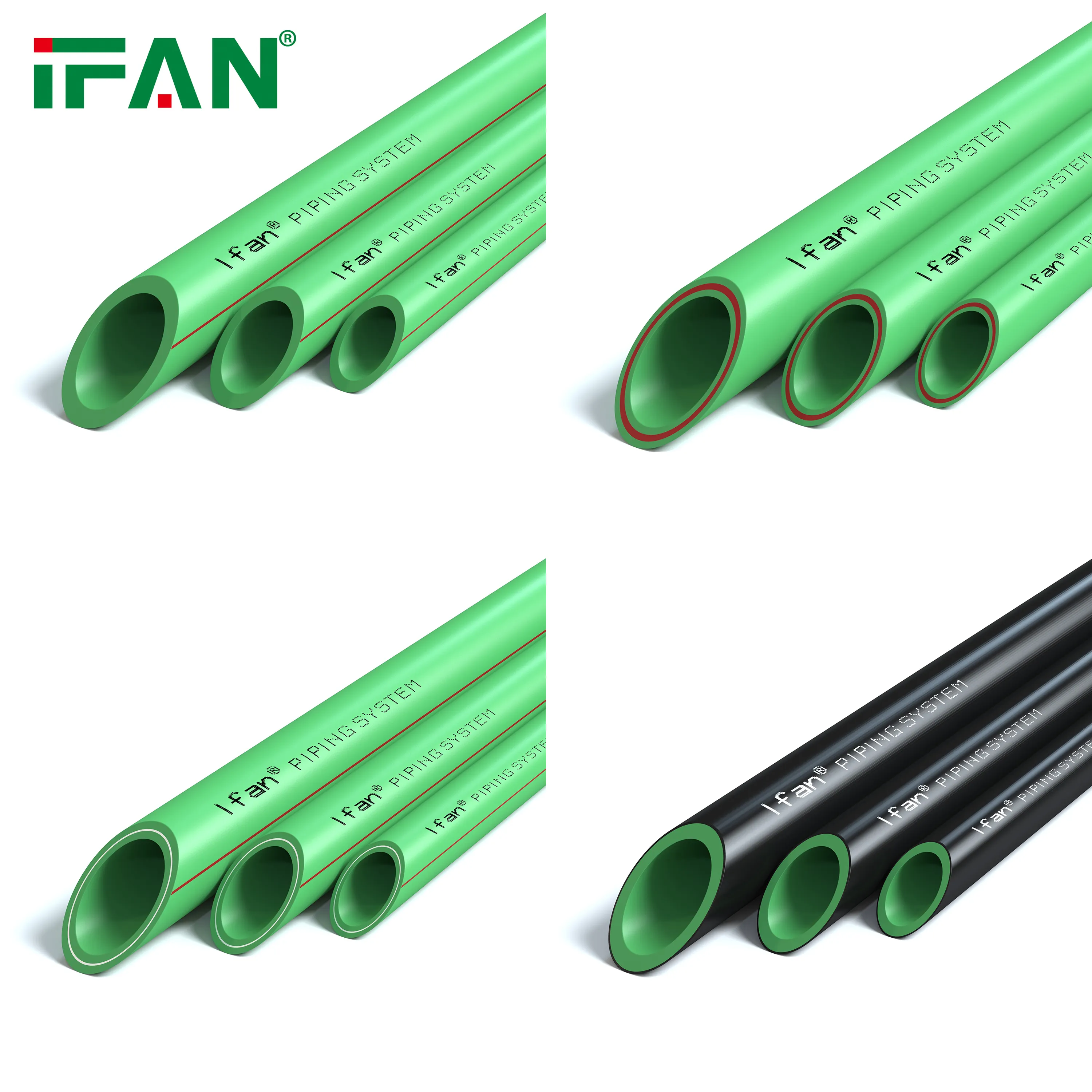 IFAN OEM ODM Germany Standard PPR Tube Plumbing Hot And Cold Water Supply Construction Injection Plastic Polypropylene PPR Pipe