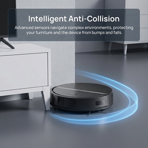 New model of robotic vacuum cleaner with automatic recharging, <b>mopping</b>, vacuuming functions, including water tank and dustbin. - Product Image 5