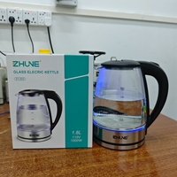 Nouvelle bouilloire chauffante électrique en verre pour ragoût et ébullition, théière multifonctionnelle domestique standard américaine 110V