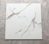 Carreaux muraux en porcelaine blanche Carrara brillante, carreaux de sol en porcelaine 60x60, carreaux de salle de bain pour murs intérieurs