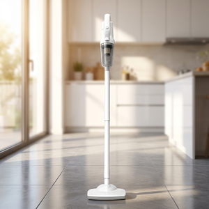 Aspirateur à main sans fil blanc avec bac à poussière transparent et poignée réglable - Product Image 2