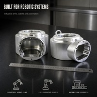 Composants de robot usinés sur commande par CNC 5 axes, boîtier de joint de robot en alliage d'aluminium pour bras robotique industriel