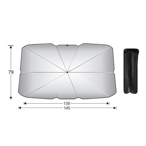 Parasole Pieghevole per Auto, Ombrello Parasole in Nylon Argento, Tenda Parasole per Finestrino Anteriore, <span class=keywords><strong>Accessori</strong></span> Protettivi - Product Image 5