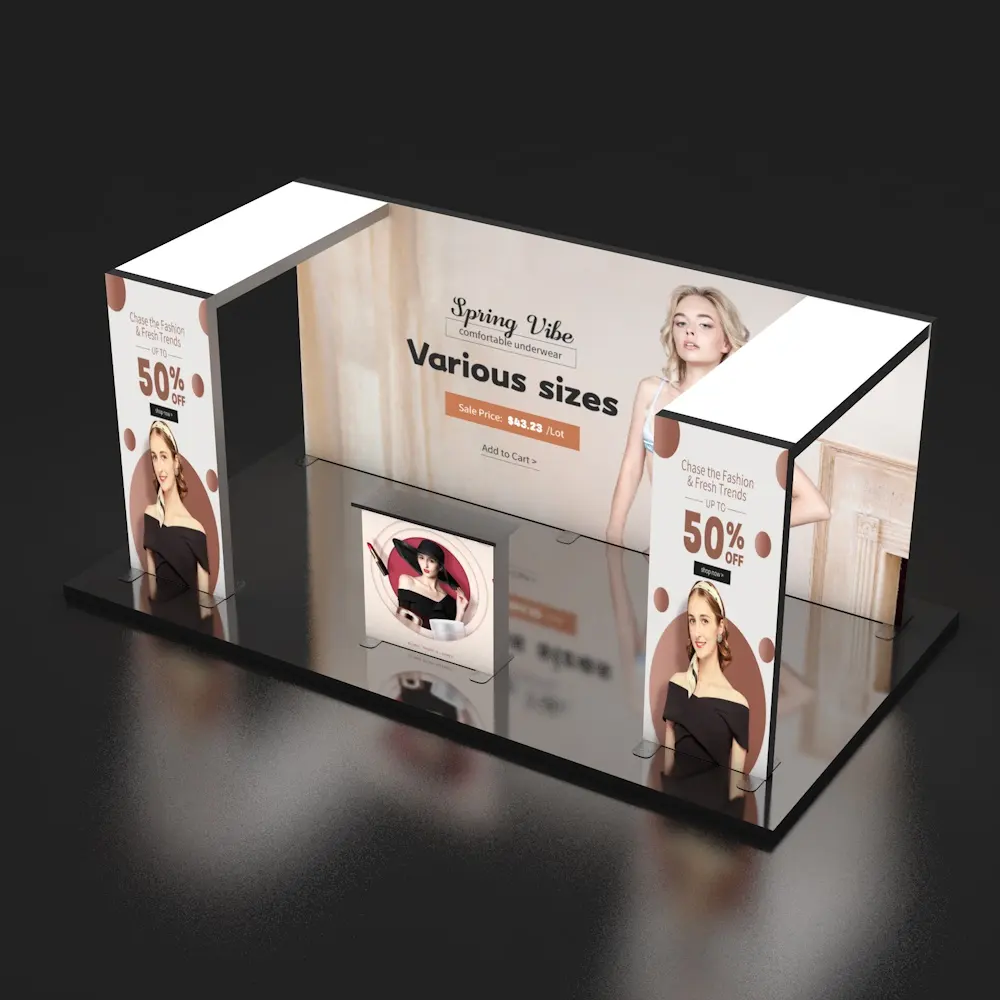 Customized Frameless Fabric Led Light Box Movie Poster Display Wholesale Exhibition Light Box