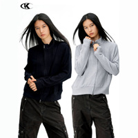 Blouson Bomber YOFA Personnalisé Style Américain en Fausse Polaire Corail pour Hommes et Femmes, Coupe Slim, Doux, Agréable pour la Peau, Décontracté, Col Montant Court