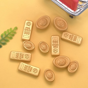 Oggetti in miniatura accessori per la decorazione della <span class=keywords><strong>casa</strong></span> delle bambole oggetti di scena per soldato Mini mattoni dorati in resina di Yuanbao - Product Image 5