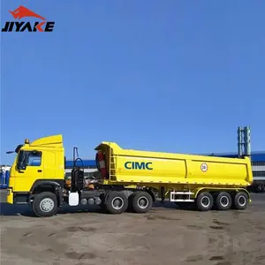 3 trục U hình dạng tipper Công suất đổ hộp 60 tấn đổ bán Trailer van loại 40 mét khối thép xe tải rơ moóc bán Trailer