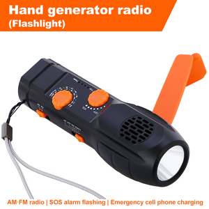 Prix d'usine pas cher lampe de poche manuelle multi-fonction Radio SOS alarme sonore téléphone portable charge d'urgence - Product Image 5