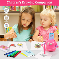 Robot de peinture éducatif unisexe pour enfants, jeu de cartes bilingue chinois-anglais de 100 mots, fournitures événementielles pour les 4-6 ans, en plastique