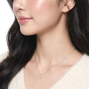 High Quality Wholesale Daily Wearing Necklace Jewelry Exquisite 18K <b>Solid</b> White <b>Gold</b> Real Natural Diamonds <b>Pendant</b> Necklace - Product Image 6