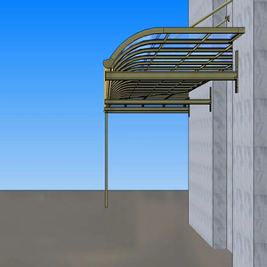 Toldo Exterior de Techo de Una Sola Pendiente, Sistema de Perfiles de Aluminio y Policarbonato, Toldo para Terraza, Patio - Product Image 3