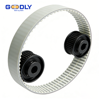 Set Pulley Kustom dengan Sabuk Timing PU dan Pulley Besi Cor