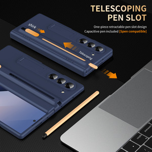 Bisagra antihuellas dactilares, funda de protección contra caídas, soporte plegable con película frontal de vidrio y bolígrafo capacitivo para Galaxy Fold 7 - Product Image 6
