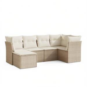 Ensemble de canapés de jardin beige crème - Product Image 1