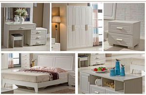 गुआंगज़ौ बेडरूम फर्नीचर सफेद रंग आधुनिक छोटे से एक बेडरूम सेट बेड - Product Image 2