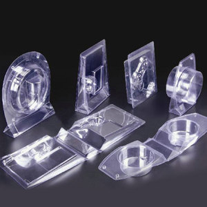 ถาดพลาสติกแบบใช้แล้วทิ้งขึ้นรูปด้วยระบบสุญญากาศ บรรจุภัณฑ์พลาสติก PET แบบฝาพับสั่งทำพิเศษ - Product Image 2